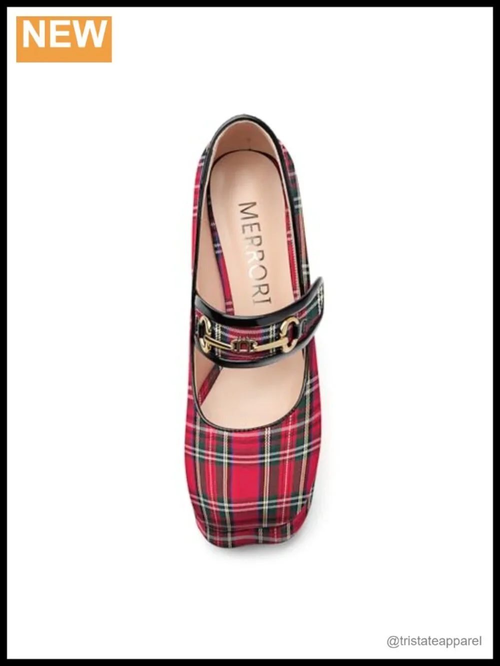Mary Jane High Chunky Platform Square Toe Pumps Patent Leather